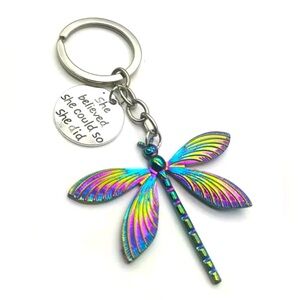 NEW INSPIRATIONAL DRAGONFLY KEYCHAINS 3 DESIGNS TO CHOOSE FROM